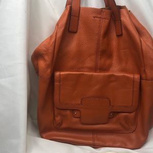Banana Republic Orange leather tote